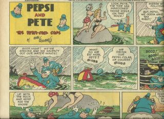 Pepsi and Pete the Pepsi - Cola Cops - 3 half page adds by Rube Goldberg,  1941 3