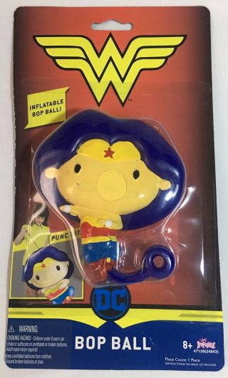Wonder Woman Blow Up Bop Ball Dc Comics Inflateable Punch Ball