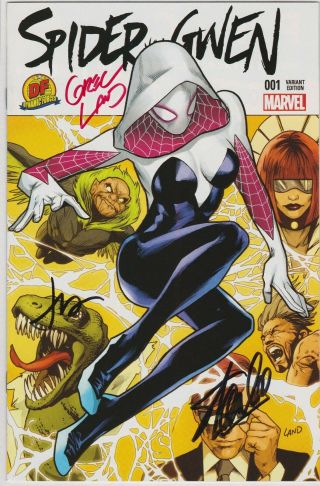 Spider - Gwen 1 Dynamic Forces Signed Stan Lee,  Latour,  Land Nm (9.  4) ; No