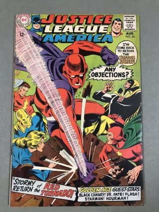 1968 Dc Justice League Of America 64 Classic 1st App Red Tornado
