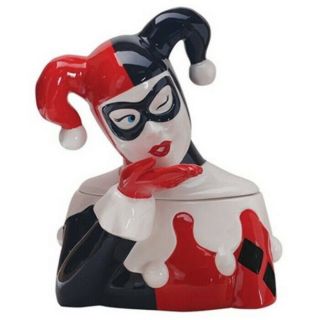Dc Comics Batman Harley Quinn Blowing A Kiss Ceramic Cookie Jar