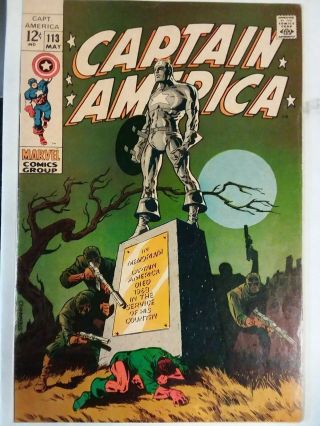 Captain America 113 (may 1969,  Marvel Comics) Vf