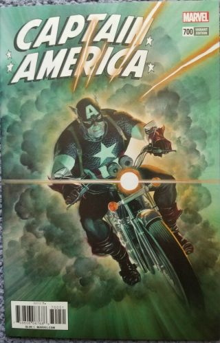Nm/mt " Captain America 700 " Alex Ross Variant Marvel: " Legacy Out Of Time "