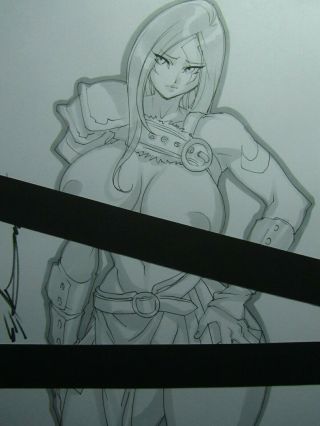 Kratos God Of War Girl Sexy Busty Sketch Pinup - Daikon Art