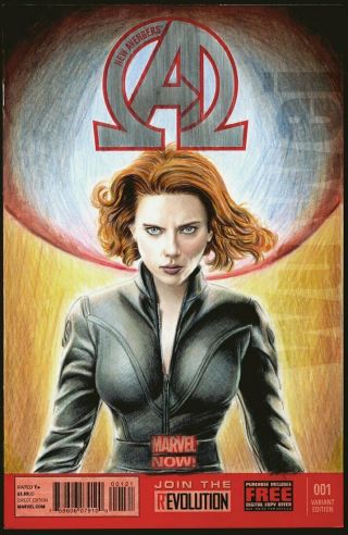Avengers Black Widow Scarlett Johansson Marvel Sketch Cover Art Wu Wei
