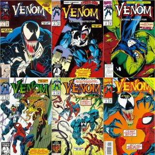 Venom Lethal Protector 1 2 3 4 5 6 Comics Set 1st Appearance Scream Riot Movie