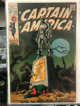 Captain America 113 May 1969 Marvel Comics