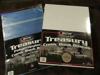 100 Bcw Resealable Treasury Bags And Boards - Acid - Archival Storage