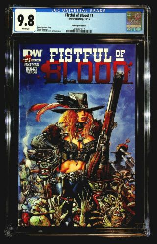 Fistful Of Blood 1 Cgc 9.  8 Eastman,  Bisley,  Subscription Edition