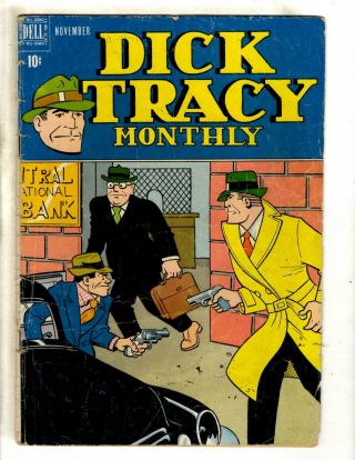 Dick Tracy Monthly 11 Vg/fn Dell Golden Age Comic Book Crime Detective Jl2