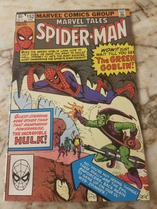 Marvel Tales 152 Vf,  Reps Spider - Man 14 Green Goblin 1 Hulk 1 App 1983