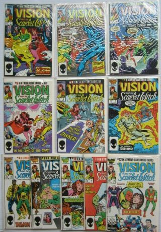 Vision And The Scarlet Witch 1 2 4 5 6 7 8 9 10 11 & 12 Vf Marvel Comics 1985