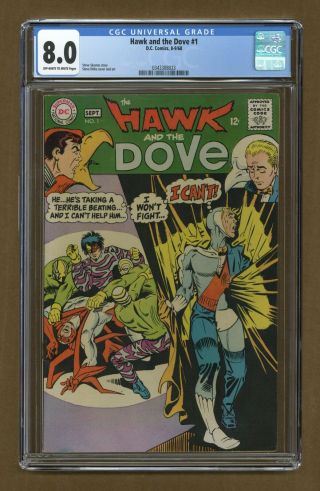 Hawk And Dove (1st Series) 1 1968 Cgc 8.  0 0343308023