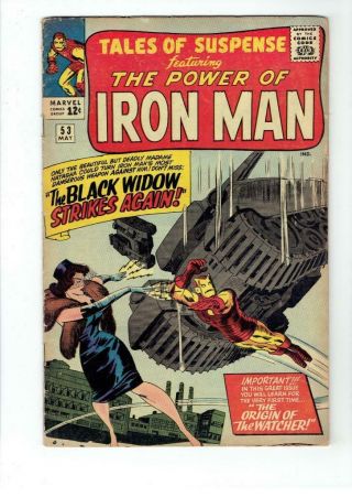 Tales Of Suspense 53 (marvel May1964) Silver Age 2nd Black Widow Iron Man Vg/fn