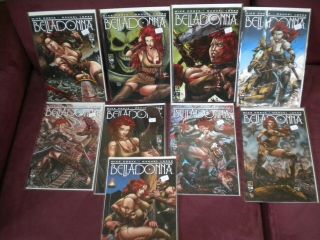 9 Issues Of Belladonna Adult Comic Bagged,  Boarded,  Graded 3 And 4 Issues L@@k
