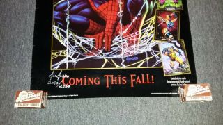 26 x 36 1992 Promo Poster Spiderman Marvel Masterpieces Signed Joe Jusko /2500 5
