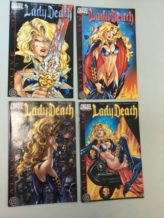 Lady Death Alive 1 - 4 Complete Set 1 2 3 4 Chaos Comics