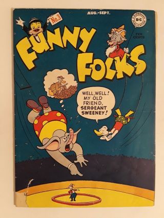 Funny Folks 3 (gd,  2.  5) 1946 Golden Age Cartoon Character Comics Dc Comics