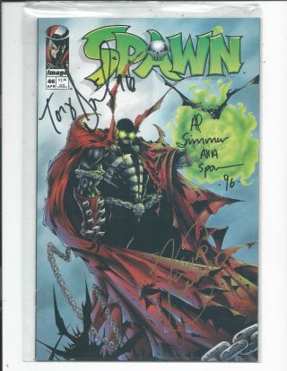 Spawn 46 Autographed By Tony Daniel,  Kevin Conrad And Al Simmons