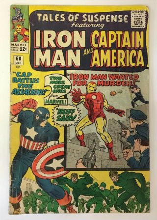 Tales Of Suspense 60 Marvel Comics 1964 Iron Man & Captain America Jack Kirby
