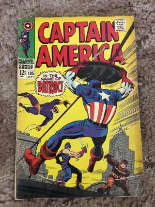 Captain America 105 (sept.  1968,  Marvel Comics) Stan Lee/jack Kirby