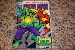 Iron Man 9 (jan 1969,  Marvel) Mandarin,  Hulk Silver Age Appearances