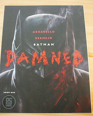 Batman Damned 1 First Print Uncensored Dc Black Label Near Mint/nm