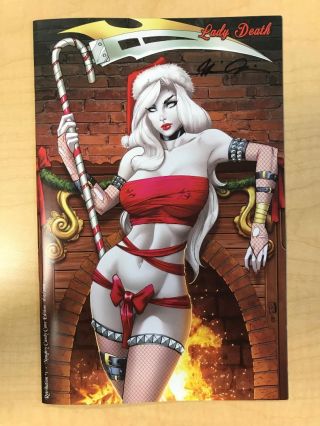 Lady Death Retribution 1 Naughty Candy Cane Variant Cover By Ryan Kincaid