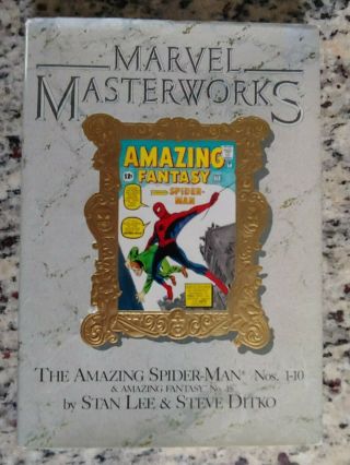Marvel Masterworks Vol 1 Spider - Man 1 - 10,  Af 15 Hc Dj 1st Print 1987