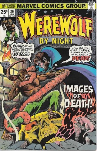 Werewolf By Night Comic Book 36,  Marvel Comics 1976 Very Fine/near