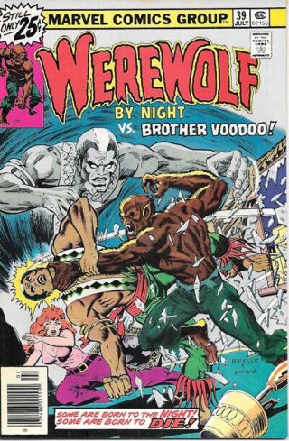 Werewolf By Night Comic Book 39,  Marvel Comics 1976 Very Fine/near