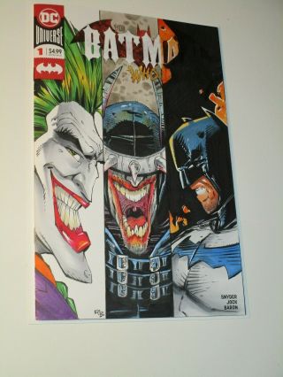 The Batman Who Laughs 1 Art Cover Rb White Joker 1 Of A Kind Beauty
