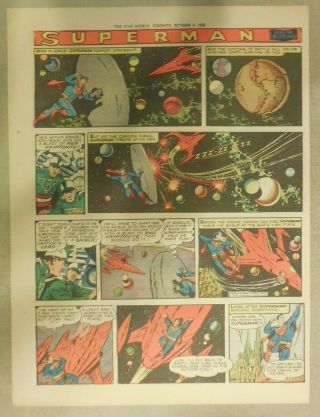 Superman Sunday Page 988 By Wayne Boring From 10/4/1958 Tabloid Size Rare