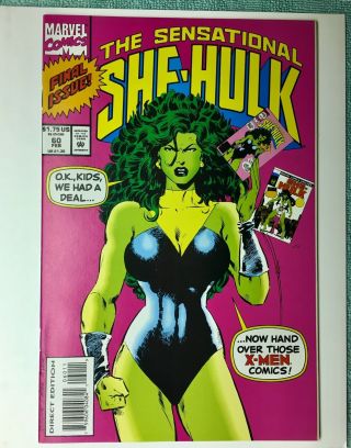 The Sensational She - Hulk 60 Final Issue Vfnm Marvel Comic 1994