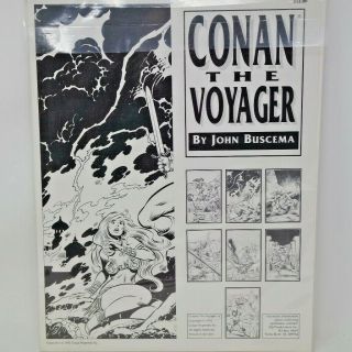 Conan The Voyager Artwork Portfolio By John Buscema Sq Productions 7 Prints 1992