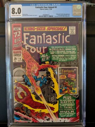 Fantastic Four Annual 4 Cgc 8.  0 Off - White To White Pages