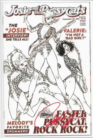 Josie And The Pussycats 1 Archie Jsc J Scott Campbell Signed Sketch Variant Nm