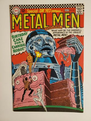 Metal Men 20 (f/vf 7.  0) 1966 Versus Dr.  Yes Ross Andru Cover & Art; Silver Age