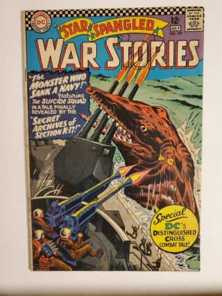 Star Spangled War Stories 127 (vg - 3.  5) 1966 " The Monster Who Sank A Navy "