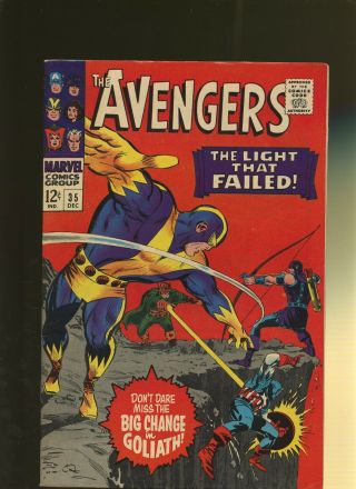 Avengers 35 Vf,  8.  5 1 Light That Failed By Stan Lee,  Roy Thomas & Don Heck