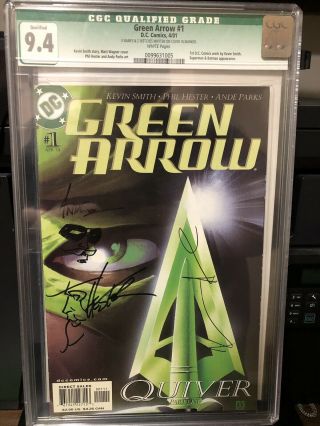 Green Arrow 1 (may 2001,  Dc) Signed By Kevin Smith,  Phil Hester And Andre Parks