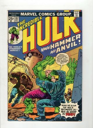 Incredible Hulk 182 G/vg 3.  0 Cream To Off White Pages Wolverine Cameo