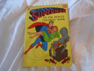 Vintage 1964 Superman Coloring Book Dc Comics Near Color
