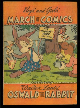 March Of Comics 7 (oswald The Rabbit) Golden Age Giveaway Promo 1947 Vg