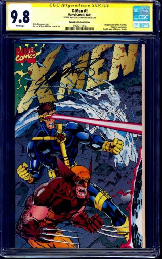 X - Men 1 Collectors Edition Cgc Ss 9.  8 Signed Chris Claremont 1991 Jim Lee Art