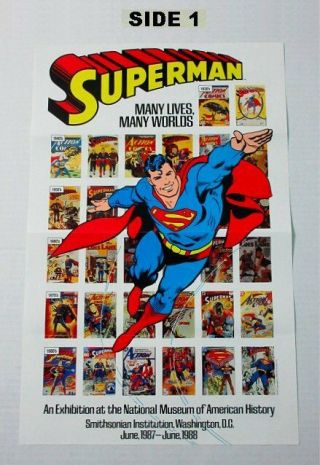 1987/1988 Dc Action Comics 17x11 " Superman Museum Cover Art Poster 1: 1980 