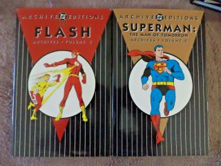 Dc Archive Editions Flash,  Vol 5 & Superman,  Vol 2 (hardcover,  2009 & 2006) Pair