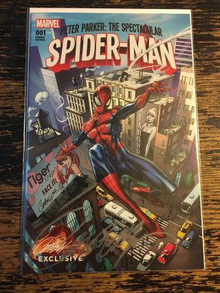 Peter Parker: The Spectacular Spider - Man 1a Signed By J.  Scott Campbell
