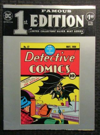 1974 Dc Treasury C - 28 Famous 1st Edition Detective 27 Fn 6.  0 1st Batman Reprint