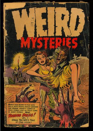 Weird Mysteries 11 Good Girl Cover Pre - Code Horror Comic Gillmor 1954 Fr